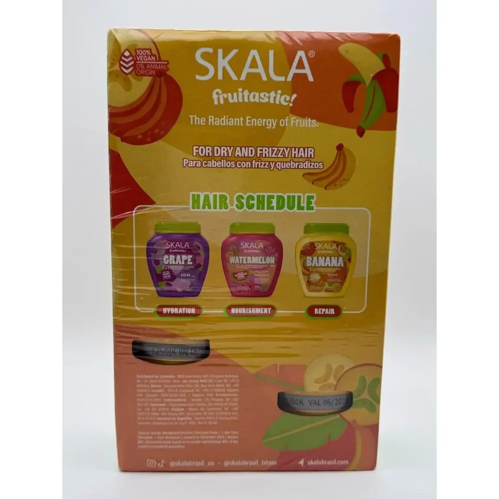 Skala Frutastic Banana Shampoo Conditioner 325ml Repair Set Vegan New Brazil